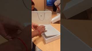 MacBook Air M2 unboxing at Apple saket mackbook [upl. by Derfniw]