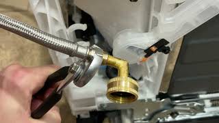 How To Install Dishwasher Water Line Kitchenaid Whirlpool Bosch [upl. by Odeen]