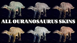 ALL OURANOSAURUS SKINS 1  JURASSIC WORLD EVOLUTION 2 [upl. by Dace]