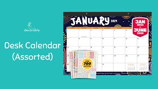 Boost Your Productivity with Our Vibrant 20242025 Colorful Assorted Desk Calendar 🌈✨ [upl. by Yeldah549]