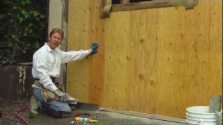 Flashing a proud foundation to hang a stucco weep screed [upl. by Rosena]