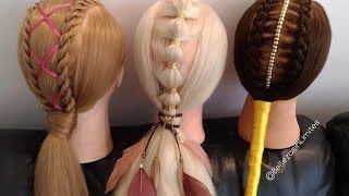 Prom Hairstyles  Peinados Elegantes con Trenzas y Coletas Bajas [upl. by Harp]