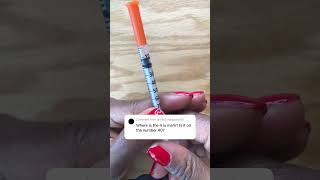 HOW TO LOCATE AMOUNT ON INSULIN SYRINGE pharmacology studentnurse youtubeshorts [upl. by Bernat]