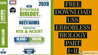 NEET2020 FREE DOWNLOAD USS ERRORLESS BIOLOGY PART III [upl. by Evanne]