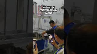 Sponge sofa cushions compress packing machine compression bagging machine HFD5000A packing [upl. by Tisman]