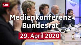 Medienkonferenz des Bundesrats  29 April 2020  SRF News [upl. by Dunston]