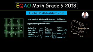 EQAO Grade 9 Math 2018 Full Solutions by Anil Kumar Linear Relations and Measurements [upl. by Ancelin]