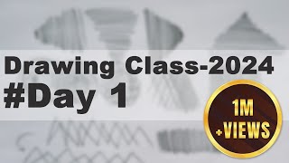 Drawing Class  2024  Day 1  Drawing Basics for Beginners  Drawing Series Drawing beginners [upl. by Friede178]