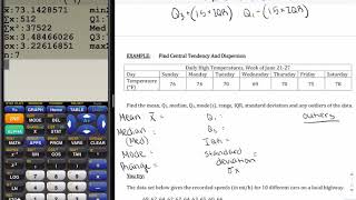 Calculating meanmedianrangemodeQ1Q3IQR and standard deviation using a calculator [upl. by Akinnej]