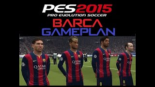 Pes 2015 Best Barcelona Gameplan  Formation  Online Match [upl. by Imefulo81]