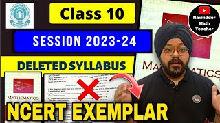 NCERT EXEMPLAR CLASS 10 MATHS DELETED PORTION FOR SESSION 202324  CLASS 10 MATHS DELETED SYLLABUS [upl. by Anelah]