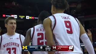 Michigan vs Wisconsin  Men Basketball Dec 32024 [upl. by Kaazi]