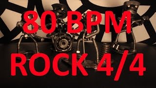 80 BPM  ROCK  44 Drum Track  Metronome  Drum Beat [upl. by Micah]