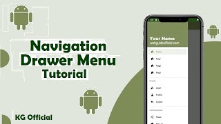 Android Navigation Drawer Menu Material Design  Android studio tutorial [upl. by Eednar606]