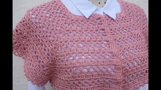 Como tejer canesú para chaqueta a crochet de primavera con gráficos [upl. by Eirrehs925]