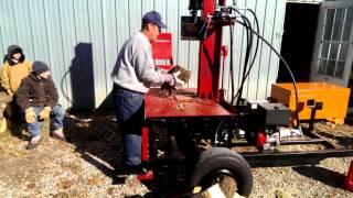 Homemade Vertical Log Splitter with Log Lift [upl. by Eelek]