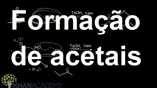 Formação de acetais  Aldeídos e cetonas  Química orgânica  Khan Academy [upl. by Adlesirg]