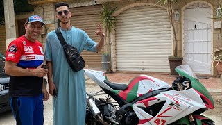 دراجة نارية 🏍🏍 يغطيها العلم الجزائري 🇩🇿🇩🇿👌 🥰❤ [upl. by Arahsal]