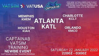 VATSIM Newbie Event LIVE Coverage  Atlanta Overload  CaptainAB VATSIM Training Program [upl. by Tegirb106]