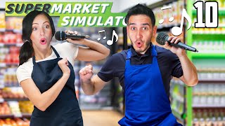 PONEMOS A BAILAR AL SUPERMERCADO CON NUESTRA NUEVA CANCIÓN  SUPERMARKET SIMULATOR 910 [upl. by Atiraj]