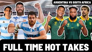 ARGENTINA vs SOUTH AFRICA  FULL TIME HOT TAKES [upl. by Arykat]