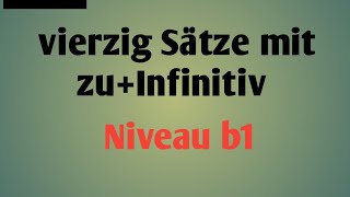 Deutsch lernen b1 l zuInfinitiv [upl. by Ajar]