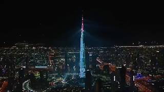 Burj Khalifa Light Up 2018 [upl. by Sandstrom]