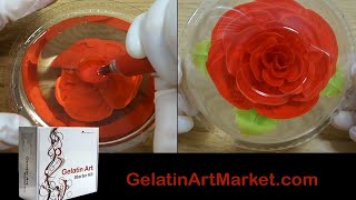 How To Make Gelatin Art Flower Desserts  Jelly Art [upl. by Nessej]