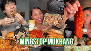 WINGSTOP TIKTOK COMPILATION  mukbang asmr [upl. by Akirahs878]