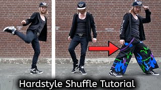 Hardstyle Shuffle Tutorial  Shuffle Dance Tutorial Part 3 Running Man into TStep  Spins [upl. by Icat]