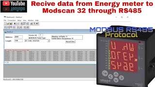 How to Received data from Energy meterModbus data to modscan through RS485 Protocol [upl. by Suki]