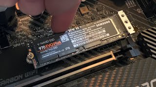 Installing Samsung 970 EVO Plus M2 NVME SSD into MSI MPG Z490 Motherboard [upl. by Aihsile]