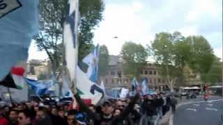 SS LAZIO CORTEO PONTE MILVIO LAZIONAPOLI 2012 [upl. by Ennayr688]