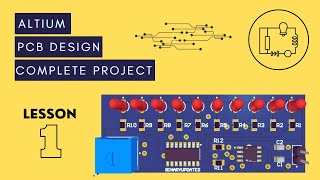 Altium Tutorial 1 Create PCB Project and Schematic Design [upl. by Nappie]