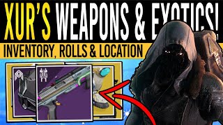 Destiny 2 XURS NEW WEAPONS amp ARMOR 1st March Xur Inventory  Armor Loot amp Location [upl. by Cassie]