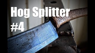 Forging A Damascus Hog SplitterMachete Twine And Fiberglass Resin Composite Handle Final Part [upl. by Ailasor]