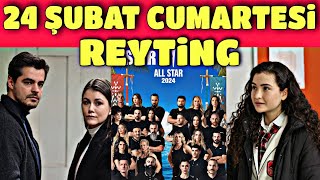 24 Şubat 2024 Cumartesi REYTİNG SONUÇLARI  Gönül Dağı büyük düştü [upl. by Abernon]