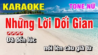 Karaoke Những Lời Dối Gian Tone Nữ Nhạc Sống Hay Nhất  Hoàng Luân [upl. by Ennadroj]