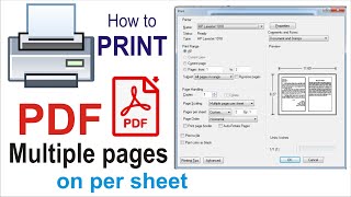 How to print multiple pages on one page pdf [upl. by Niltiak]