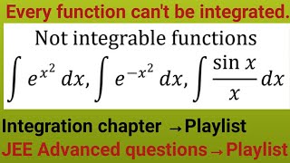 Every functions are not integrable  Not Integrable functions [upl. by Arimak630]