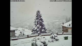 16122023 heavy snow fall in Tsotili Kozani Greece [upl. by Lynne]