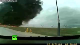 DRAMATIC PLANE CRASH footage Cargo Boeing 747 CRASHES at Bagram Airfield HUGE EXPLOSION [upl. by Nalor148]