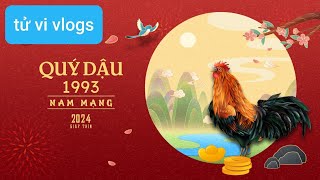 Tử vi 2024 Nam Mạng Quý Dậu 1993 [upl. by Arymahs796]