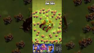 wall breakers and over growth spell vs townhall 16 clashofclans clashing shorts [upl. by Ynej]