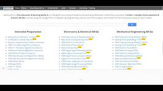 MCQS sanfoundry mcqsall subjectsall branchescertificationinternship [upl. by Malony]