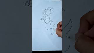 Disney princess mermaid drawing shorts [upl. by Ayor]