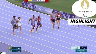 Para Athletics Womens 100m T12 Highlights 2024  Omara Yunilo Win Gold Paralympic Game 2024 [upl. by Nancie]