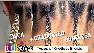 Types of Knotless Braids  Braid School  Vandy Vanity [upl. by Megdal]