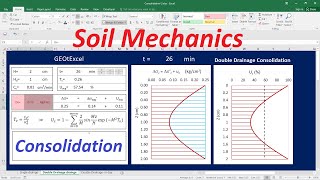 Soil Consolidation amp Settlement Excel Spreadsheets for soil mechanics  GEOtExcel soilmechanics [upl. by Cud]