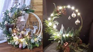 Top 40 Christmas Woodworking Projects amp DIY Hula Hoop Decorations ideas for 2024 [upl. by Atarman]